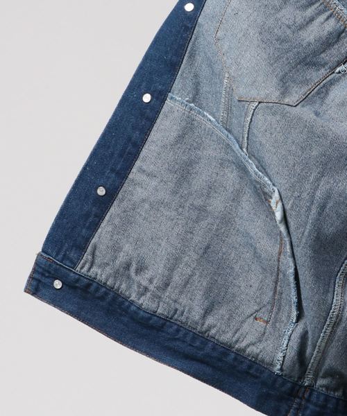 archives（アルシーヴ）の「ビッグシルエットGジャン（デニムジャケット・レディース・ネイビー/ロイヤルブルー・MEDIUM）」の5枚目の写真