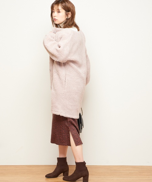 natural couture(ナチュラルクチュール)の「ボアハーフコート(その他アウター・レディース・ベージュ/ピンク/アイボリー/ボルドー・FREE)」の19枚目の写真