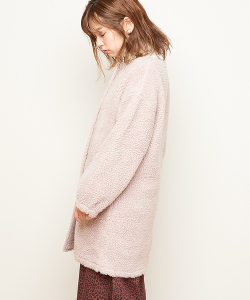 natural couture(ナチュラルクチュール)の「ボアハーフコート(その他アウター・レディース・ベージュ/ピンク/アイボリー/ボルドー・FREE)」の20枚目の写真