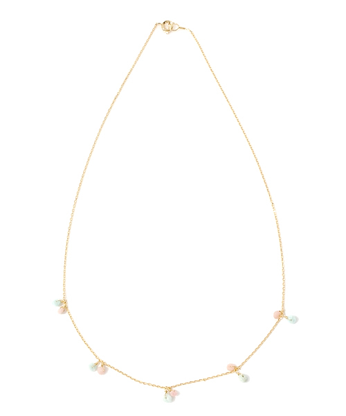 Anoutcommune（アナウトコミューン）の「BERRY STONE NECKLACE with hand made（ネックレス・レディース・ターコイズブルー/ピンク/オレンジ・FREE）」の2枚目の写真