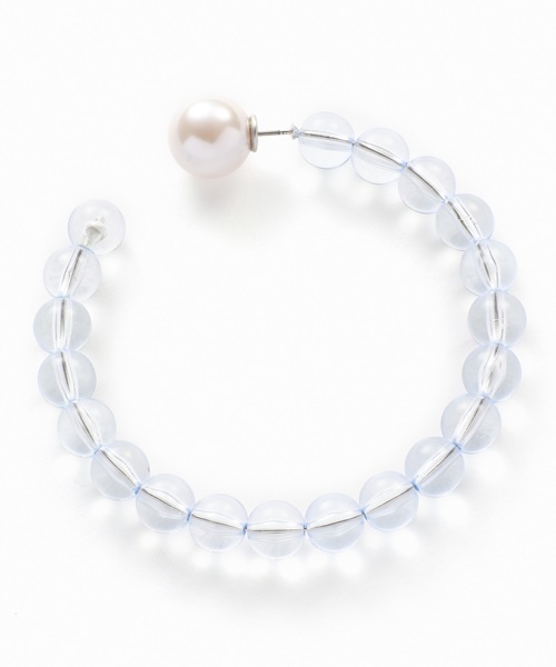 Casselini（キャセリーニ）の「クリアビーズフープピアス（ピアス（両耳用）・レディース・ピンク/ブルー/クリア・FREE）」の5枚目の写真