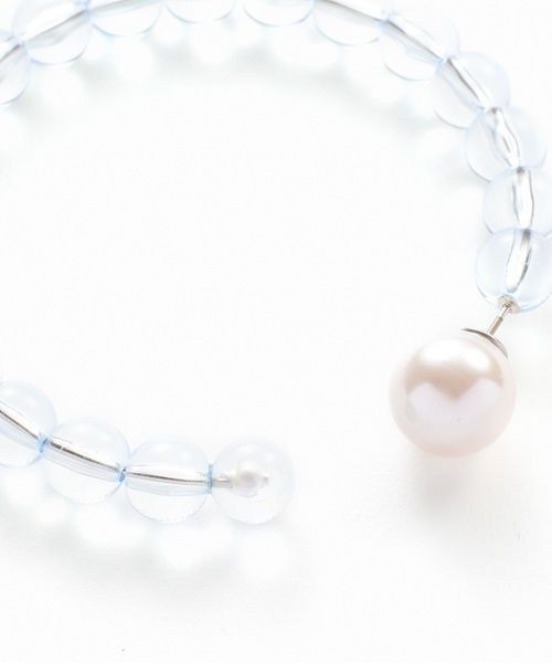 Casselini（キャセリーニ）の「クリアビーズフープピアス（ピアス（両耳用）・レディース・ピンク/ブルー/クリア・FREE）」の6枚目の写真