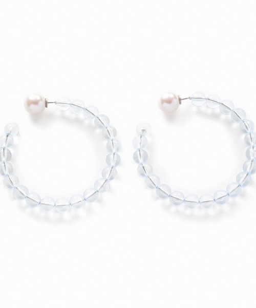 Casselini（キャセリーニ）の「クリアビーズフープピアス（ピアス（両耳用）・レディース・ピンク/ブルー/クリア・FREE）」の11枚目の写真
