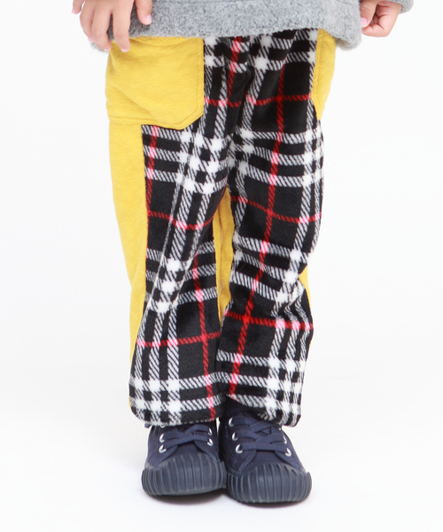 RAGMART(ラグマート)の「チェックフリース裏起毛パンツ(その他パンツ・キッズ・イエロー/ブルー・100cm/110cm/120cm/130cm)」の2枚目の写真