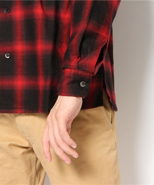 BEN DAVIS BLACKOUT COLLECTION（ベンデイビスブラックアウトコレクション）の「OMBRE CHECK SHIRTS（シャツ/ブラウス・メンズ・ブラック/ブラウン/レッド・MEDIUM/SMALL/LARGE）」の8枚目の写真