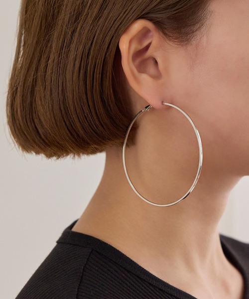 ビッグサークルフープピアス/大ぶり/存在感◎/主役級（ピアス（両耳用