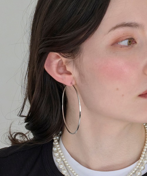 ビッグサークルフープピアス/大ぶり/存在感◎/主役級（ピアス（両耳用