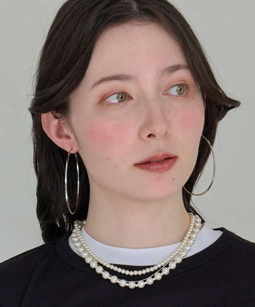 Phoebe（フィービィー）の「≪雑誌掲載≫ビッグサークルフープピアス/大ぶり/存在感◎/主役級（ピアス（両耳用）・レディース・シルバー/ゴールド・FREE）」の9枚目の写真