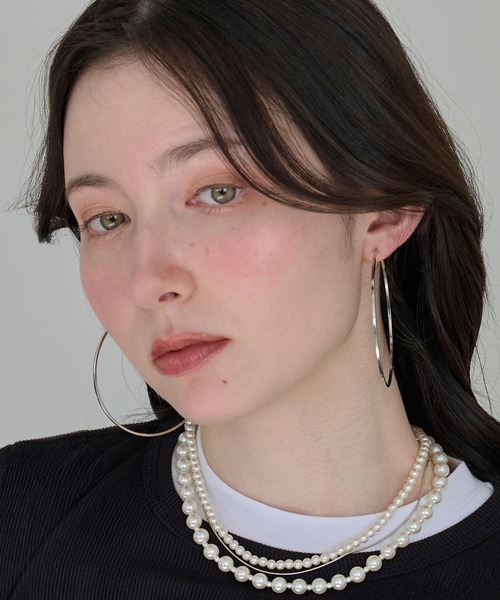 Phoebe（フィービィー）の「≪雑誌掲載≫ビッグサークルフープピアス/大ぶり/存在感◎/主役級（ピアス（両耳用）・レディース・シルバー/ゴールド・FREE）」の10枚目の写真