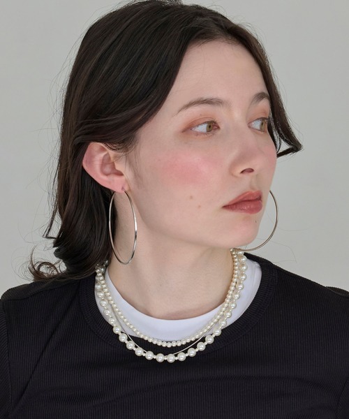 Phoebe（フィービィー）の「≪雑誌掲載≫ビッグサークルフープピアス/大ぶり/存在感◎/主役級（ピアス（両耳用）・レディース・シルバー/ゴールド・FREE）」の11枚目の写真