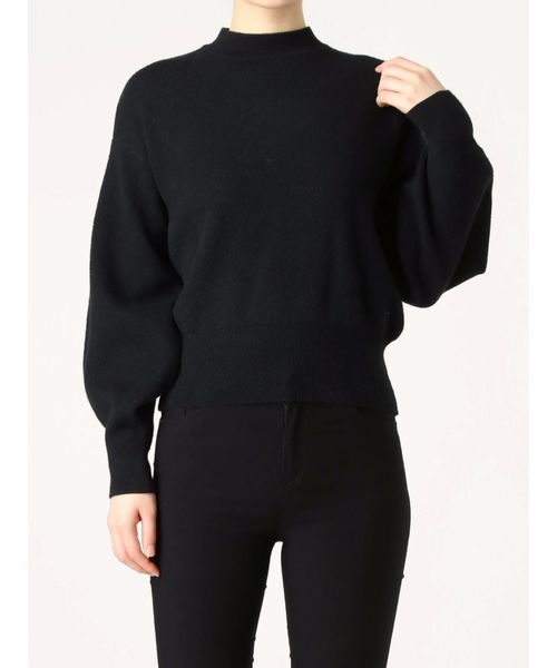 EMODA（エモダ）の「UPネックパフニット（ニット/セーター・レディース・ブラック/ミント/パープル/ブラウン・FREE）」の2枚目の写真