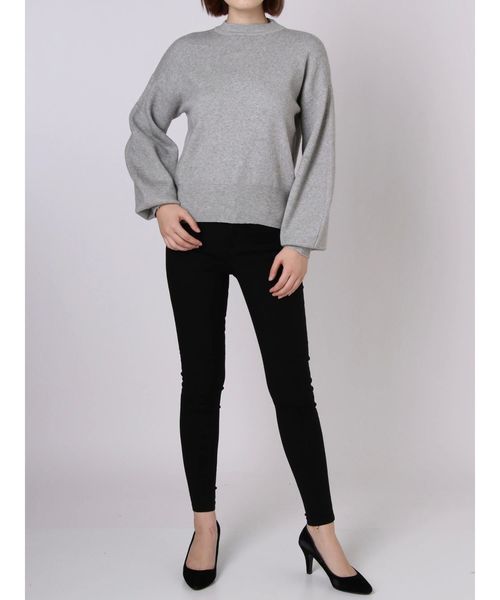 EMODA（エモダ）の「UPネックパフニット（ニット/セーター・レディース・ブラック/ミント/パープル/ブラウン・FREE）」の11枚目の写真