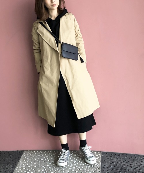 PICCIN（ピッチン）の「リボンベルトライナー付きミリタリークロス