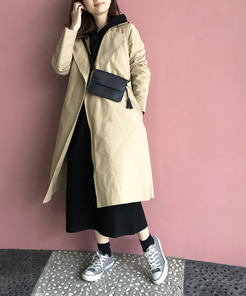 PICCIN（ピッチン）の「リボンベルトライナー付きミリタリークロス
