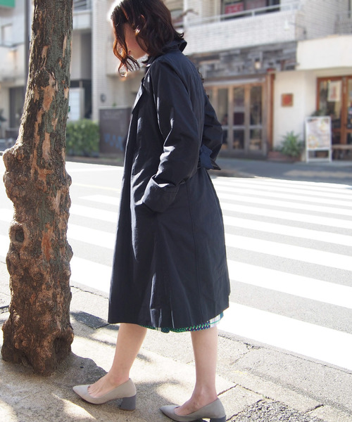 PICCIN（ピッチン）の「リボンベルトライナー付きミリタリークロス