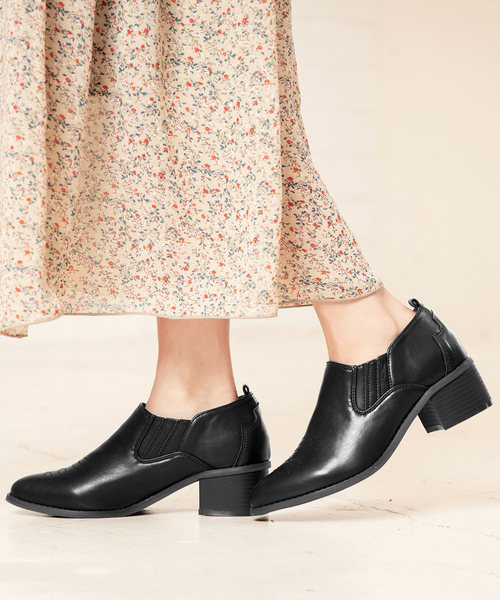 セール ローヒールウエスタンチャッカブーツ レディース シューズ ショートブーツ I1726 神戸レタス ブーツ Kobe Lettuce コウベレタス のファッション通販 Zozotown