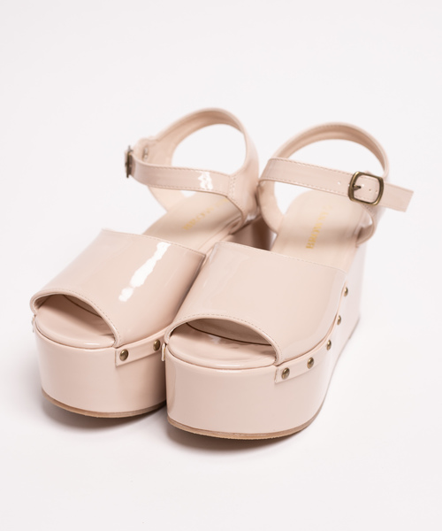 WEGO（ウィゴー）の「WEGO/厚底スタッズサンダル（サンダル・レディース・ピンク/ブラック系その他/ベージュ/ブラック・MEDIUM/LARGE）」の8枚目の写真