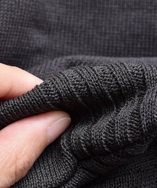 MinoriTY（マイノリティ）の「12Gサイドリブルーズシルエット5分袖サマーニット（ニット/セーター・メンズ・オフホワイト/ブラック/テラコッタ/ピンク/グレー/ベージュ/ネイビー/チャコール・M/L）」の17枚目の写真