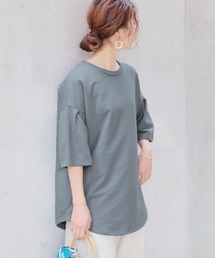 袖タックフレアビッグシルエットTシャツ