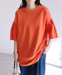 袖タックフレアビッグシルエットTシャツ