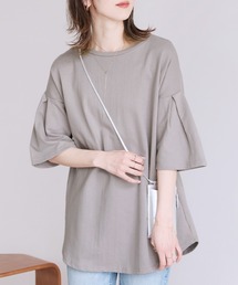 袖タックフレアビッグシルエットTシャツ