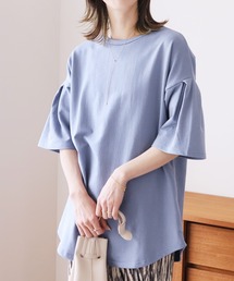 袖タックフレアビッグシルエットTシャツ
