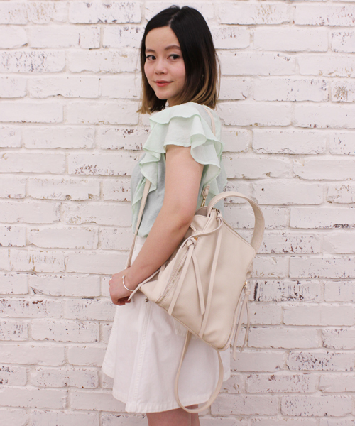 mystic(ミスティック)の「3WAY BAG(ショルダーバッグ・レディース・アイボリー/ブラック/ベージュ/サックスブルー・フリ-)」の15枚目の写真