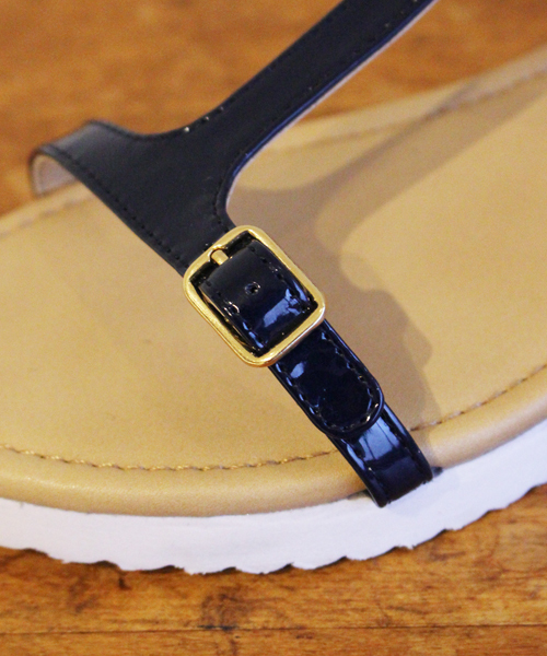 BEAUTY&YOUTH UNITED ARROWS（ビューティーアンドユースユナイテッドアローズ）の「BYSF ∵エナメルEVASOLEサンダル  ◆（サンダル・レディース・ベージュ/ネイビー/オレンジ・35/36/38/37）」の9枚目の写真