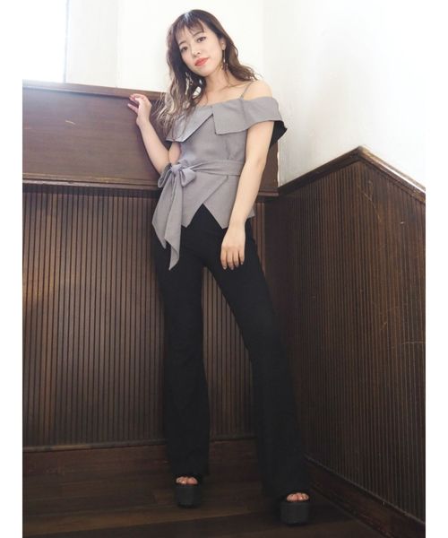 EVRIS（エヴリス）の「リブフレアレギンス（レギンス/スパッツ・レディース・ブラック/ブラウン/グレー/カーキ・FREE）」の15枚目の写真