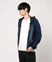 【Bl】インディゴ裏毛ZIPパーカー