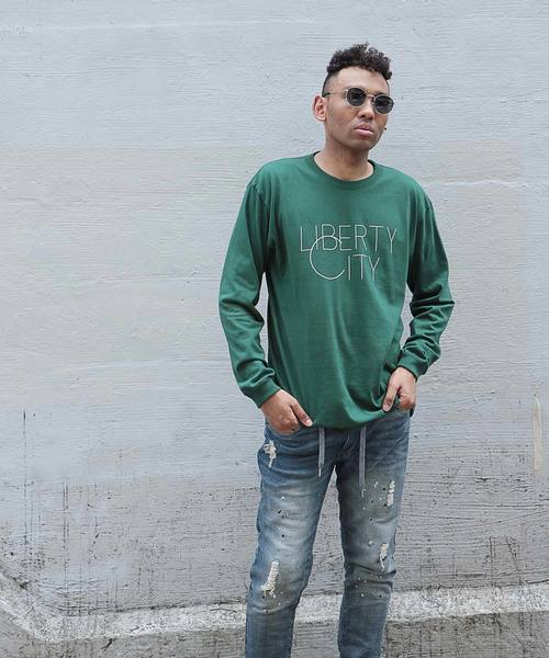 LIBERTY CITY（リバティシティ）の「【LIBERTY CITY/リバティーシティ】 [BIG C] ロンT（Tシャツ/カットソー・メンズ・グリーン/ブラック/ホワイト・2/4/3）」の14枚目の写真