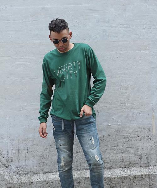 LIBERTY CITY（リバティシティ）の「【LIBERTY CITY/リバティーシティ】 [BIG C] ロンT（Tシャツ/カットソー・メンズ・グリーン/ブラック/ホワイト・2/4/3）」の15枚目の写真