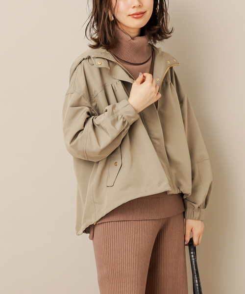 natural couture（ナチュラルクチュール）の「ボリューム袖マンパ（マウンテンパーカー・レディース・ブラウン/ベージュ/カーキ・FREE）」の3枚目の写真