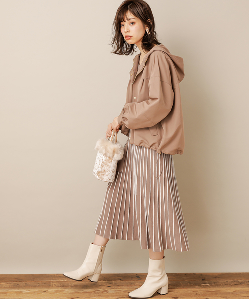 natural couture（ナチュラルクチュール）の「ボリューム袖マンパ（マウンテンパーカー・レディース・ブラウン/ベージュ/カーキ・FREE）」の11枚目の写真