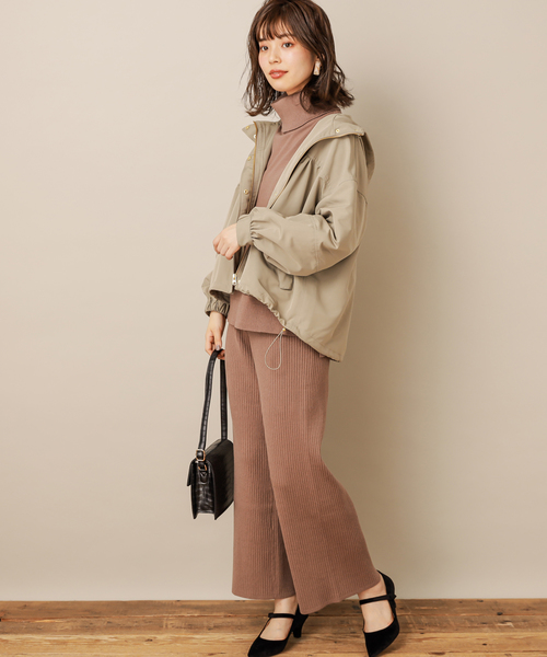 natural couture（ナチュラルクチュール）の「ボリューム袖マンパ（マウンテンパーカー・レディース・ブラウン/ベージュ/カーキ・FREE）」の14枚目の写真