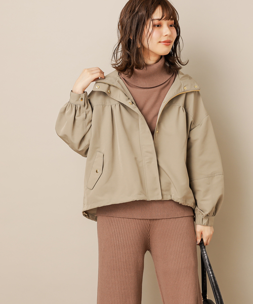 natural couture（ナチュラルクチュール）の「ボリューム袖マンパ（マウンテンパーカー・レディース・ブラウン/ベージュ/カーキ・FREE）」の15枚目の写真