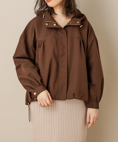 natural couture（ナチュラルクチュール）の「ボリューム袖マンパ（マウンテンパーカー・レディース・ブラウン/ベージュ/カーキ・FREE）」の17枚目の写真