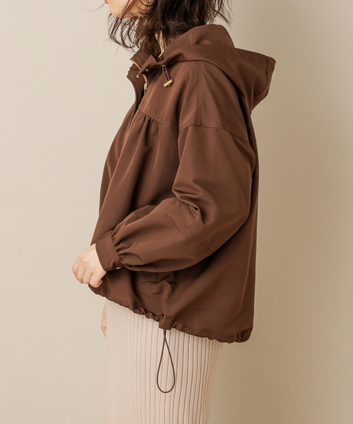 natural couture（ナチュラルクチュール）の「ボリューム袖マンパ（マウンテンパーカー・レディース・ブラウン/ベージュ/カーキ・FREE）」の18枚目の写真