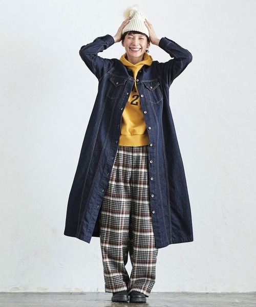 Sunny clouds（サニークラウズ）の「サニークラウズ　衿をちょん切ったワンピース〈レディース〉（ワンピース・レディース・インディゴブルー・MEDIUM/LARGE/X-LARGE/XX-LARGE/NM）」の2枚目の写真