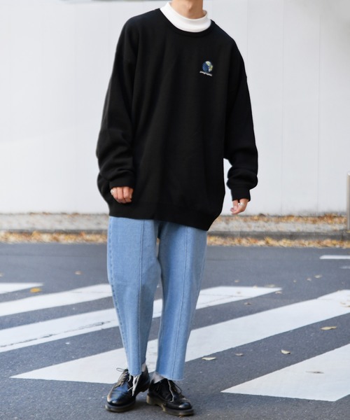 kutir（クティール）の「地球刺繍ニット（Tシャツ/カットソー・メンズ・パープル/ブラック/ライトグリーン・MEDIUM/LARGE）」の17枚目の写真