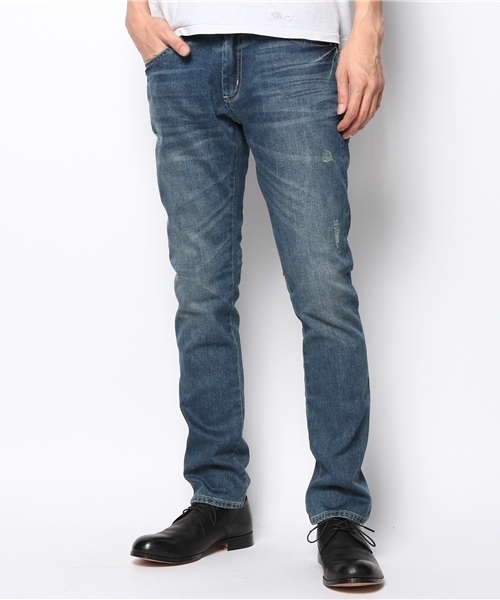 MORGAN HOMME（モルガンオム）の「バックカラーデニム/デニムパンツ（デニムパンツ・メンズ・ブルー/ネイビー・SMALL/LARGE/MEDIUM/BL/AL）」の7枚目の写真