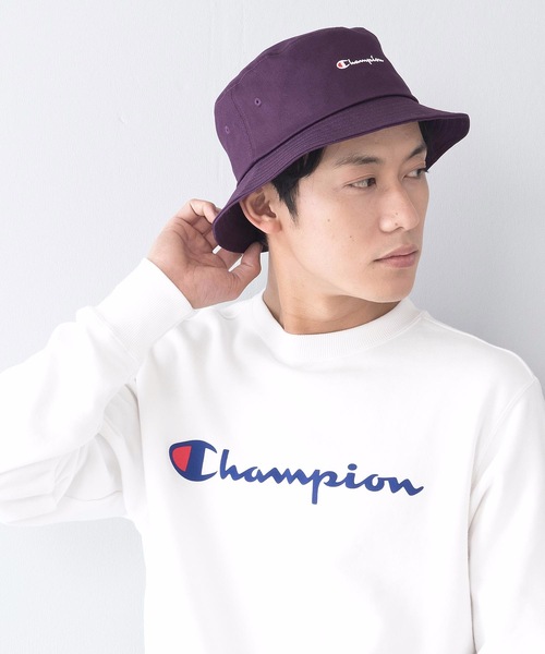 Champion(チャンピオン)の「【CHAMPION/チャンピオン】スクリプトバケットハット ブランドロゴ 刺繍(ハット・メンズ・ワンウォッシュ/ケミカルウォッシュ/ワイン/ライトグリーン/ミント/ホワイト/ブラック/ベージュ/パープル/ネイビー/ピンク/イエロー・FREE)」の9枚目の写真
