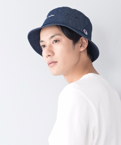 Champion(チャンピオン)の「【CHAMPION/チャンピオン】スクリプトバケットハット ブランドロゴ 刺繍(ハット・メンズ・ワンウォッシュ/ケミカルウォッシュ/ワイン/ライトグリーン/ミント/ホワイト/ブラック/ベージュ/パープル/ネイビー/ピンク/イエロー・FREE)」の7枚目の写真