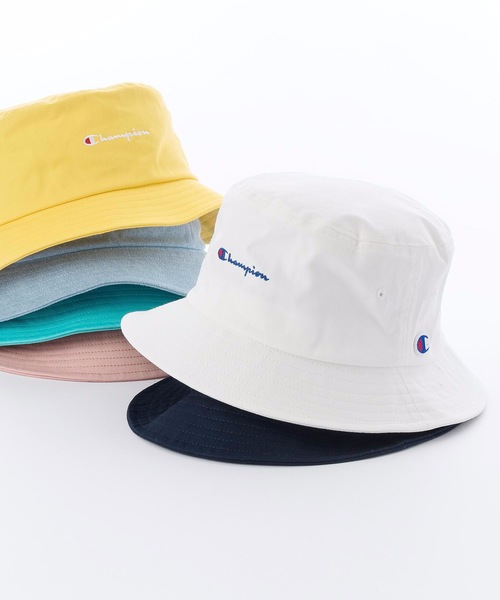 Champion(チャンピオン)の「【CHAMPION/チャンピオン】スクリプトバケットハット ブランドロゴ 刺繍(ハット・メンズ・ワンウォッシュ/ケミカルウォッシュ/ワイン/ライトグリーン/ミント/ホワイト/ブラック/ベージュ/パープル/ネイビー/ピンク/イエロー・FREE)」の13枚目の写真