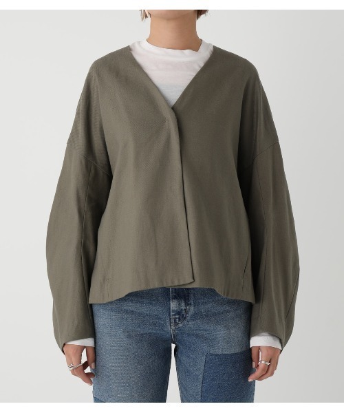 BLACK BY MOUSSY(�u���b�N�o�C�}�E�W�[)��cocoon sleeve short jacket(�m�[�J���[�W���P�b�g)