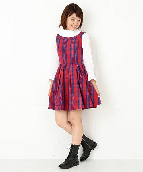 【新品•未使用】【最終特価セール】 チェック ノースリーブワンピースbeams Ray BEAMS（レイビームス）の「Ray BEAMS / タフタ チェック