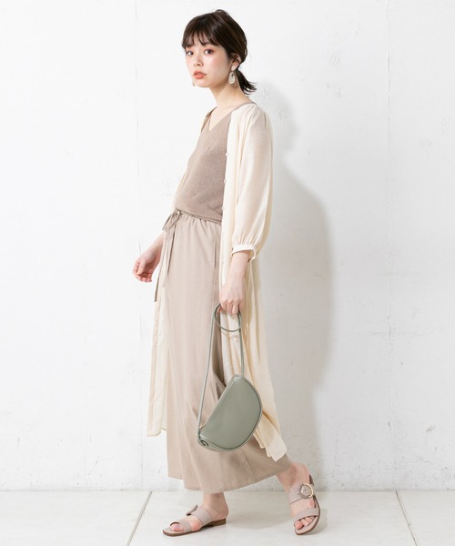 natural couture（ナチュラルクチュール）の「ロングチュニックワンピース（ワンピース・レディース・カーキ/アイボリー/グレイッシュベージュ/ラベンダー・FREE）」の20枚目の写真