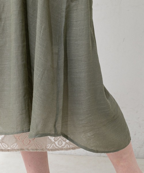 natural couture（ナチュラルクチュール）の「ロングチュニックワンピース（ワンピース・レディース・カーキ/アイボリー/グレイッシュベージュ/ラベンダー・FREE）」の22枚目の写真