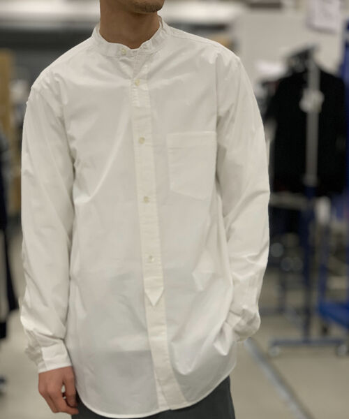 GLOSTER(グロスター)の「オーバーシルエット ロングシャツ(シャツ/ブラウス・メンズ・ホワイト/ブルー系その他・M/S/L)」の2枚目の写真