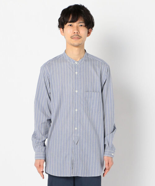 GLOSTER(グロスター)の「オーバーシルエット ロングシャツ(シャツ/ブラウス・メンズ・ホワイト/ブルー系その他・M/S/L)」の3枚目の写真
